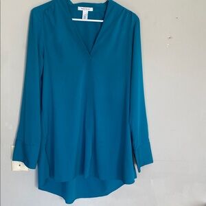 White House Black Market Silk Blouse Sz 8